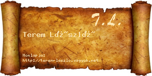 Terem László névjegykártya