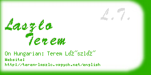 laszlo terem business card